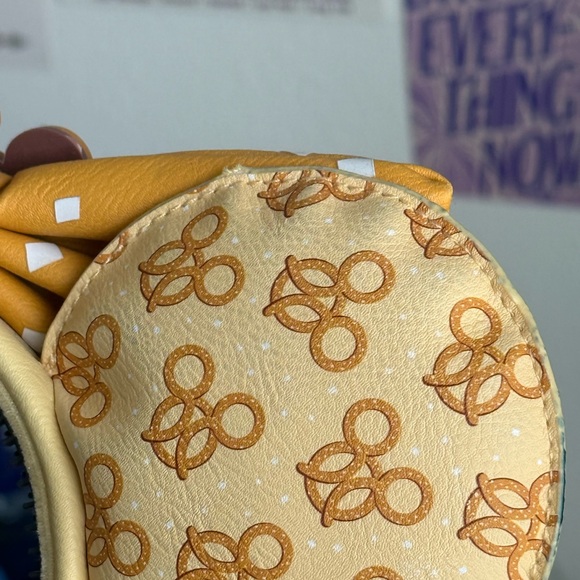 Disney Parks Loungefly Yellow Pretzel Headband with Gold Accents - Picture 7 of 7